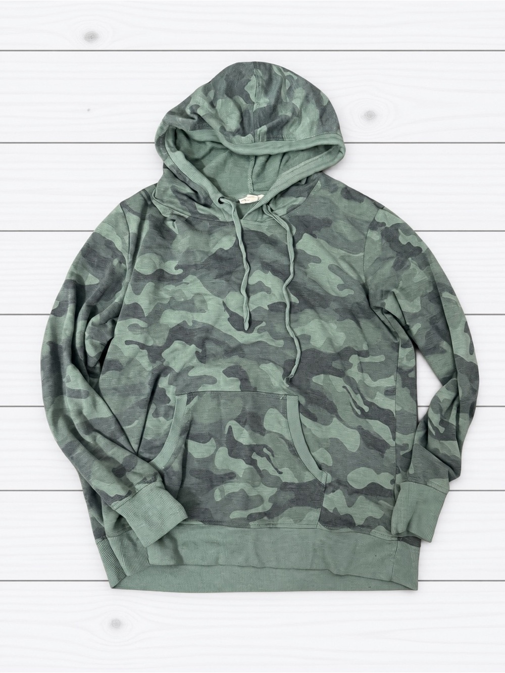 Disney Women’s Green Camo Pullover Hoodie